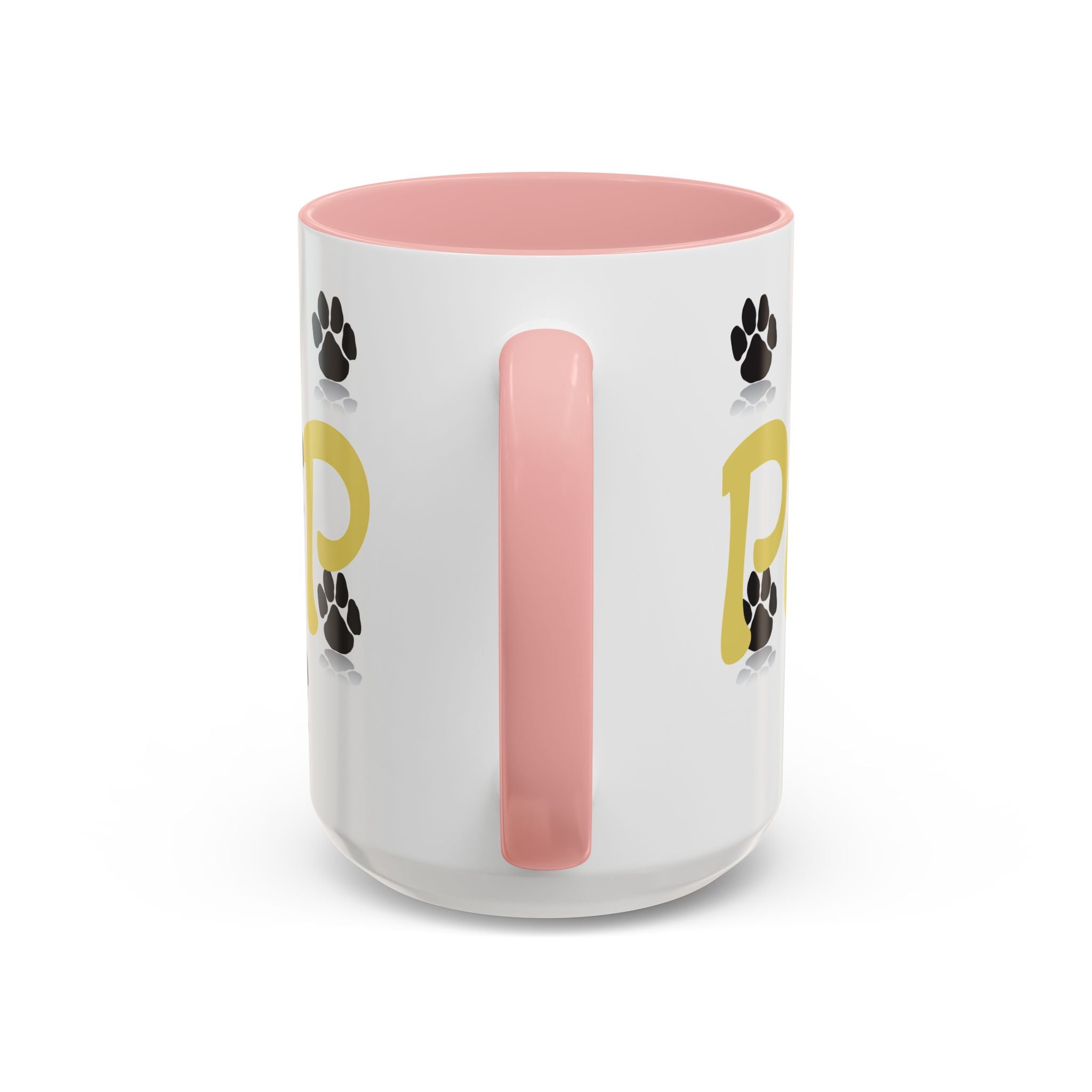 Paws Up Accent Coffee Mug — Cute Pet Lover Cat & Dog Coffee Cup (11/15oz)