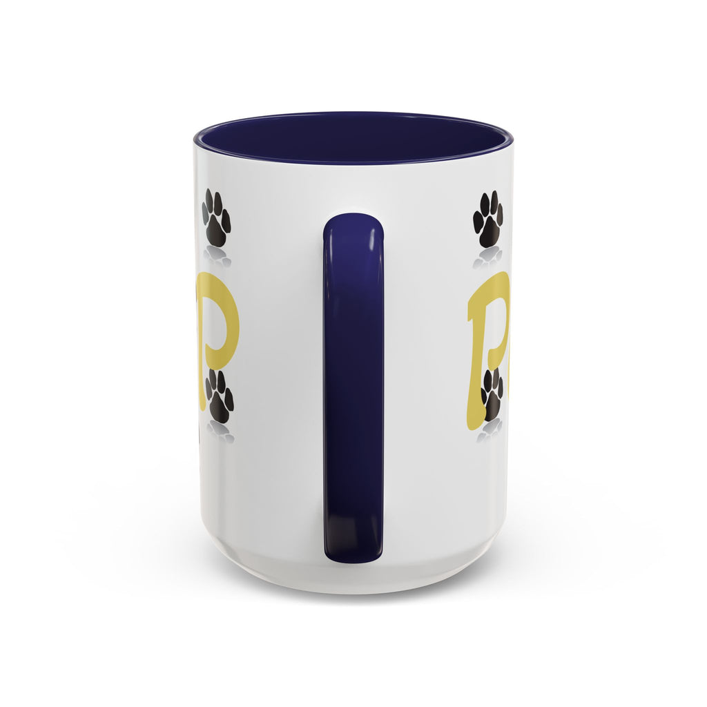 Paws Up Accent Coffee Mug — Cute Pet Lover Cat & Dog Coffee Cup (11/15oz)