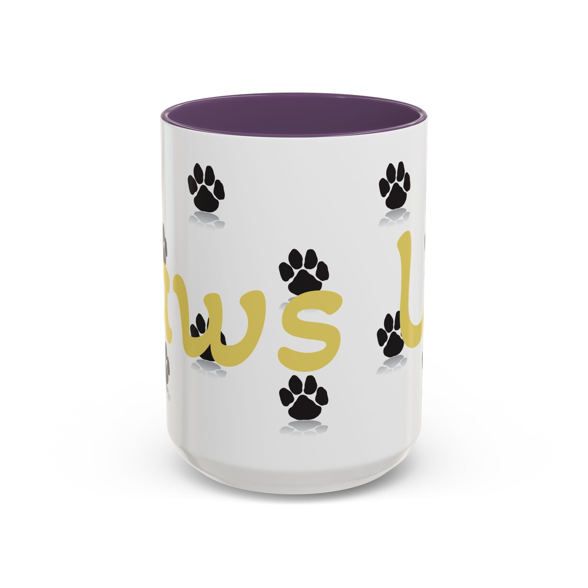 Paws Up Accent Coffee Mug — Cute Pet Lover Cat & Dog Coffee Cup (11/15oz)
