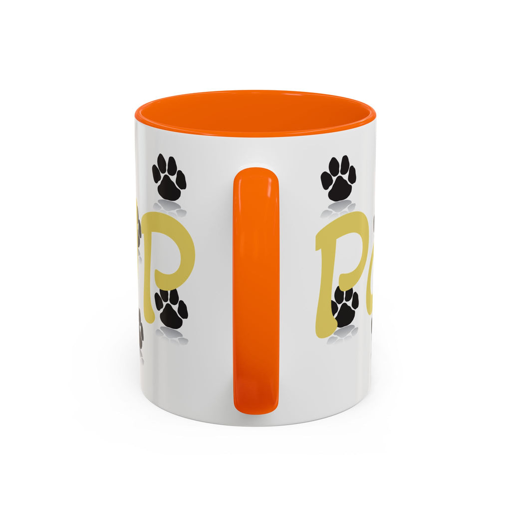 Paws Up Accent Coffee Mug — Cute Pet Lover Cat & Dog Coffee Cup (11/15oz)
