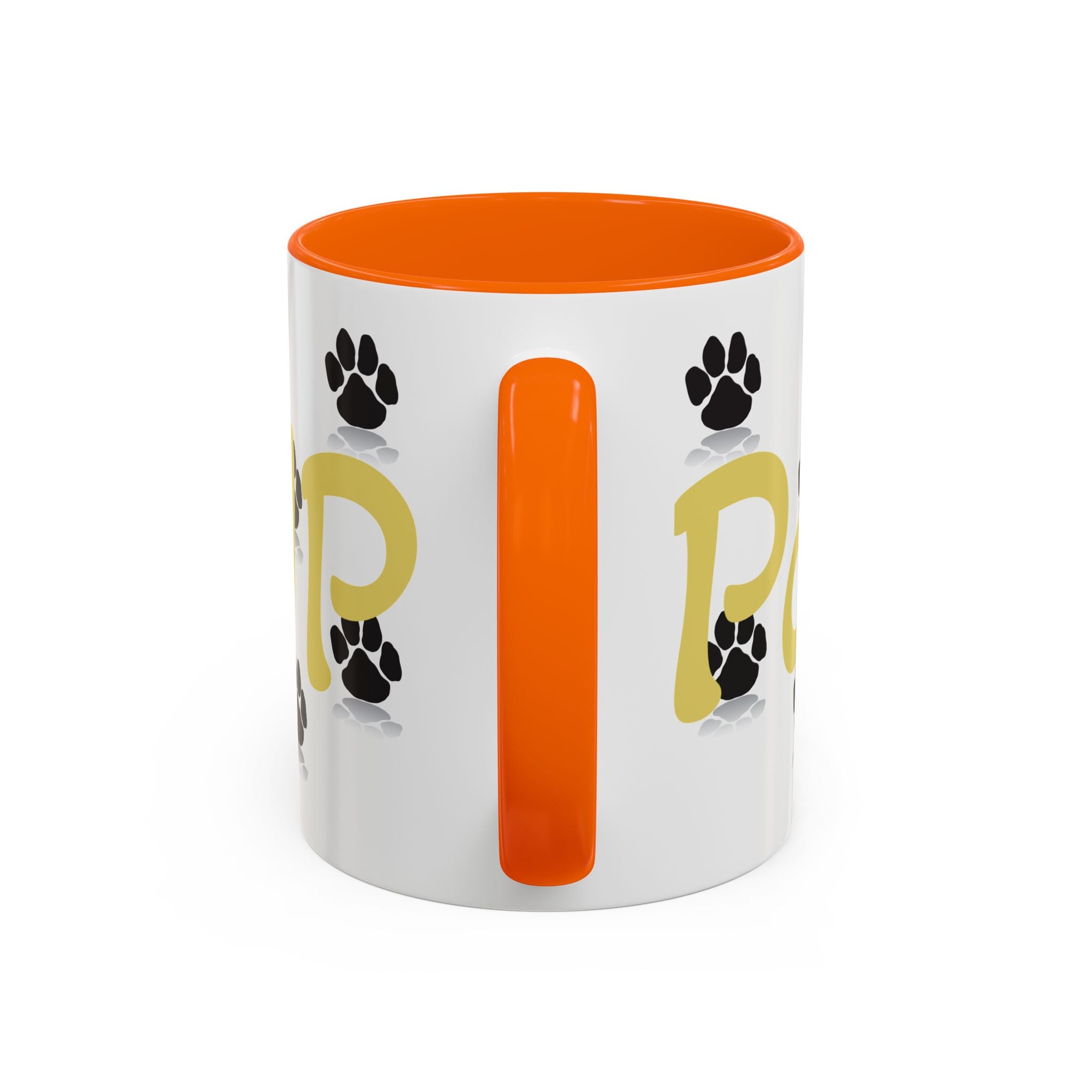 Paws Up Accent Coffee Mug — Cute Pet Lover Cat & Dog Coffee Cup (11/15oz)