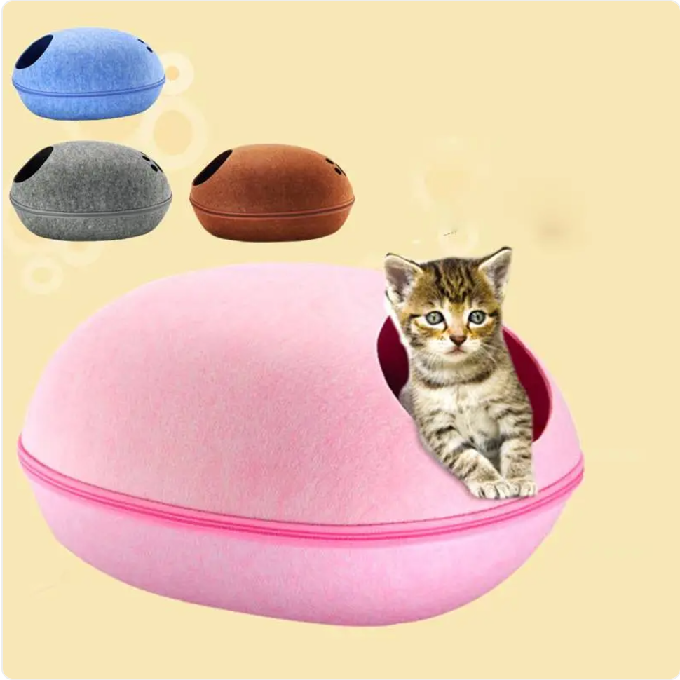 Removable Eggshell Cat Bed — Cozy Cave Nest