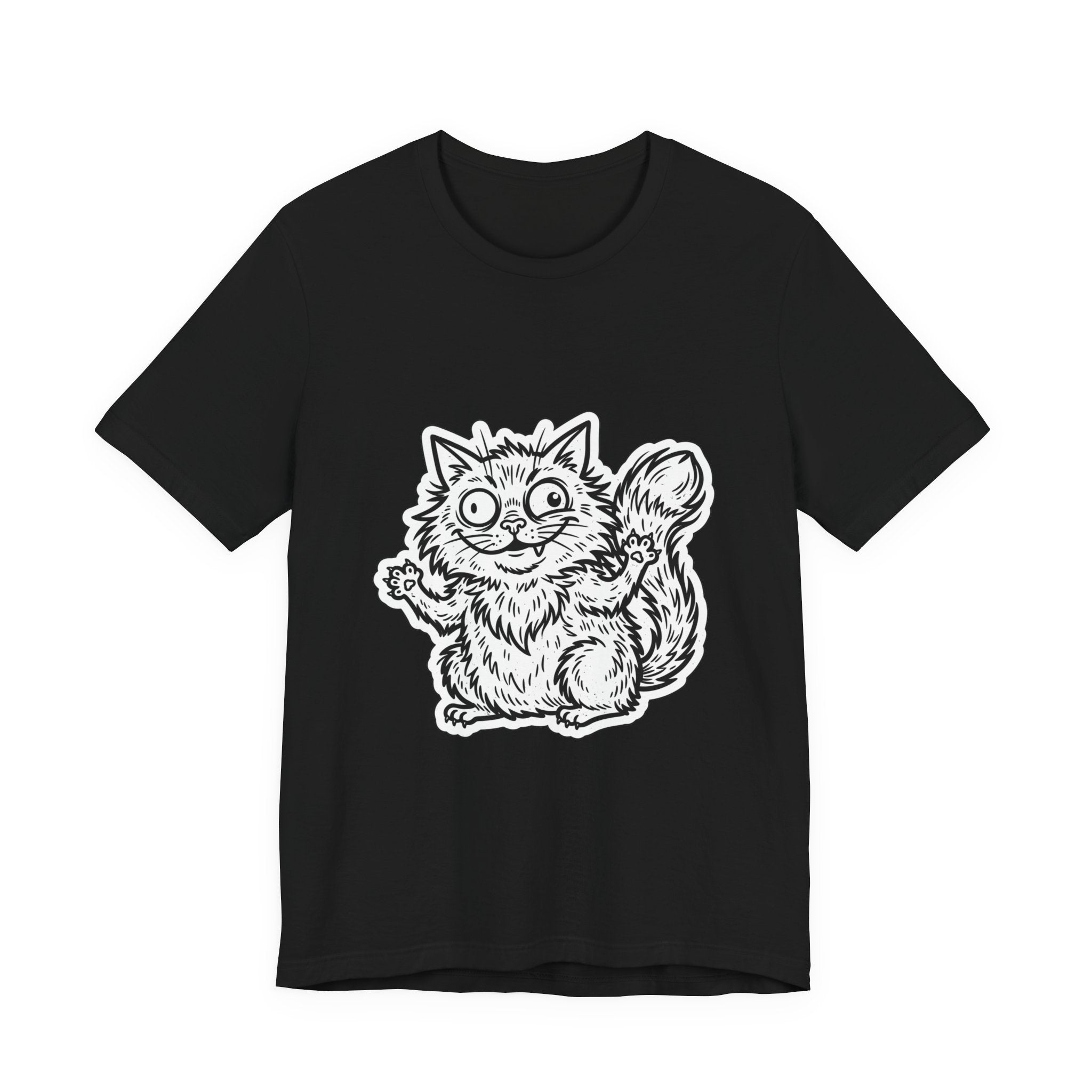 Feral Era Chaotic Cute Cat Tee | vintage mascot, unhinged introvert