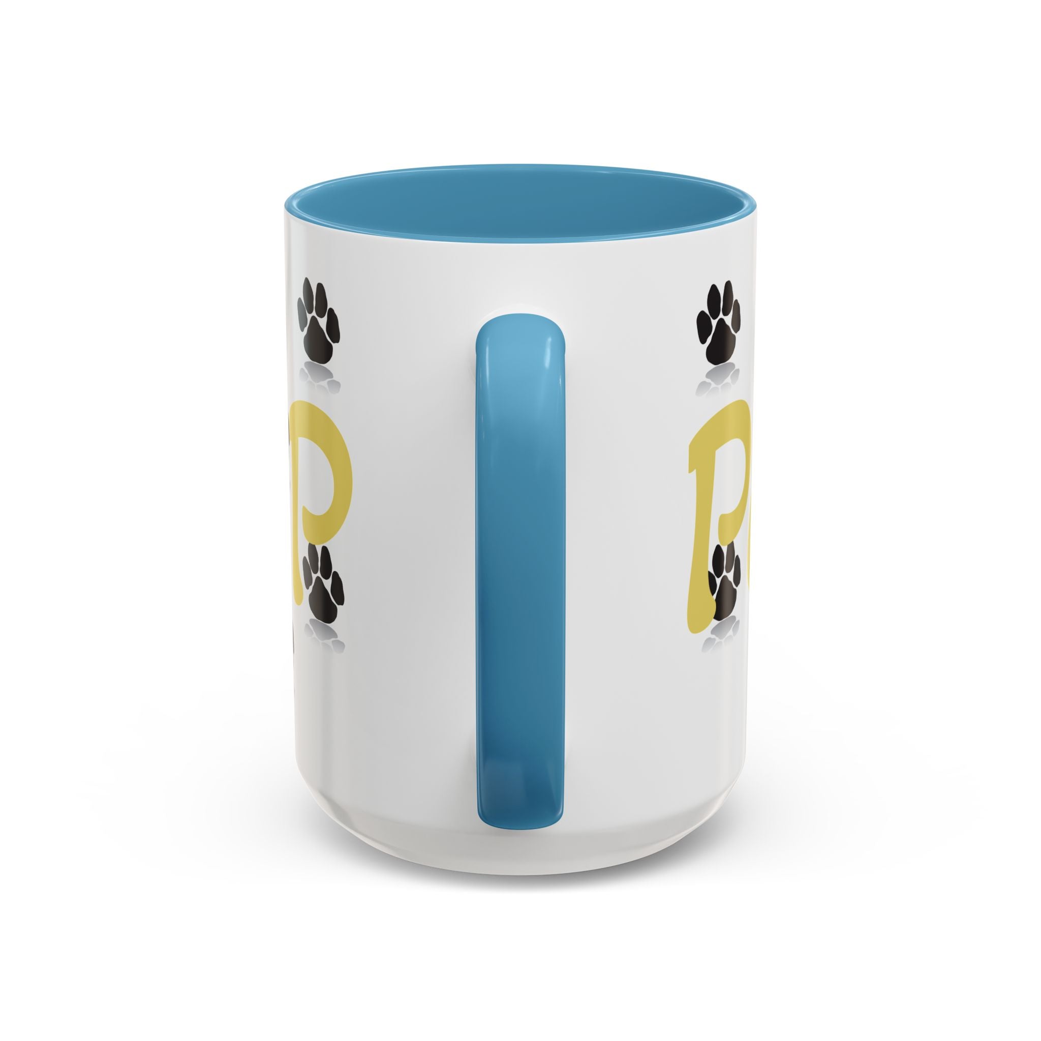 Paws Up Accent Coffee Mug — Cute Pet Lover Cat & Dog Coffee Cup (11/15oz)
