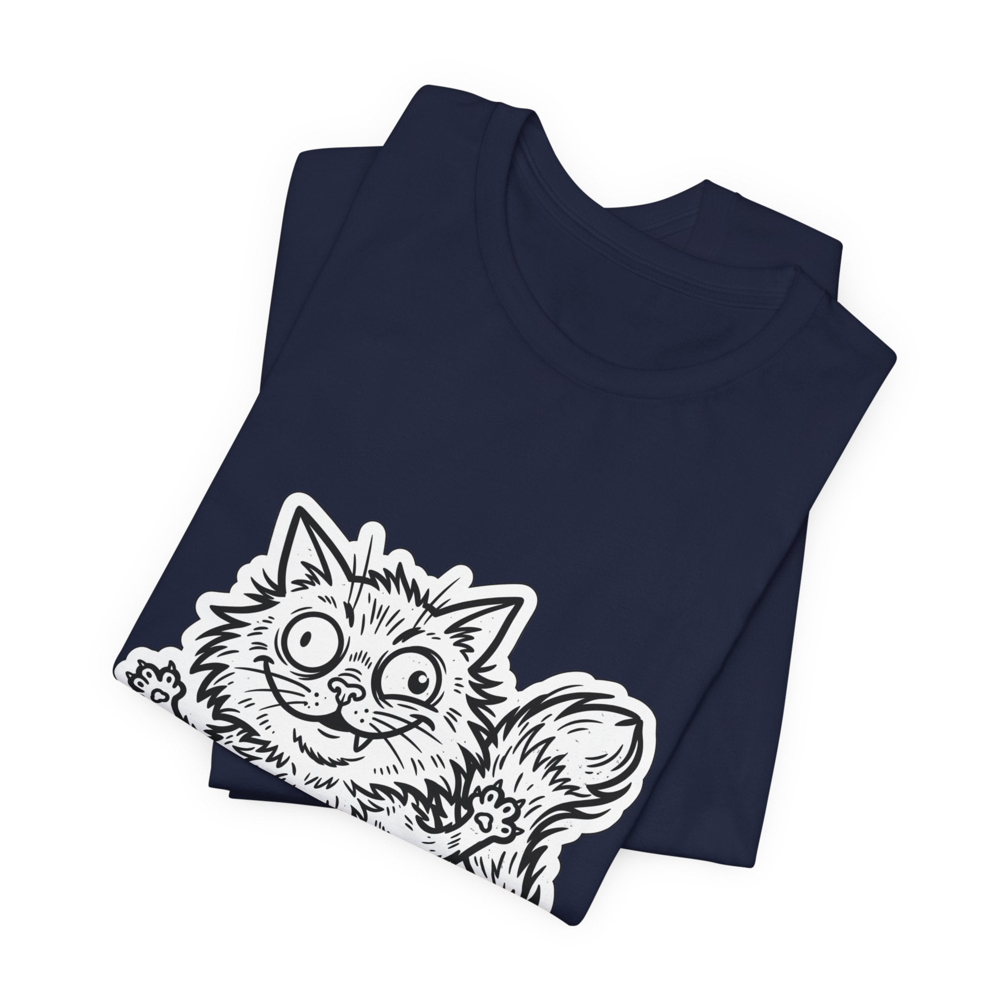 Feral Era Chaotic Cute Cat Tee | vintage mascot, unhinged introvert