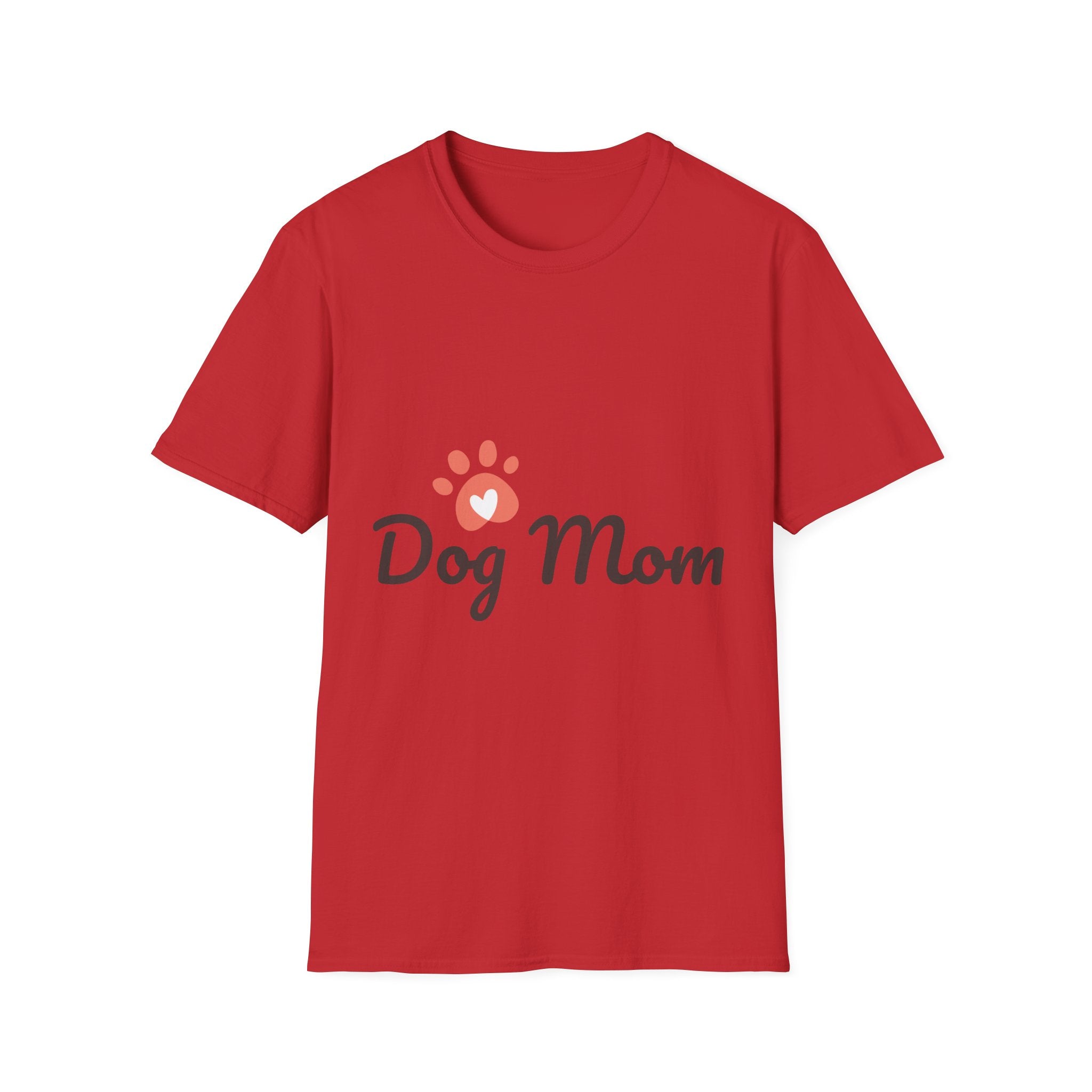 Dog Mom T-Shirt with Paw Print — Cute Pet Lover Tee