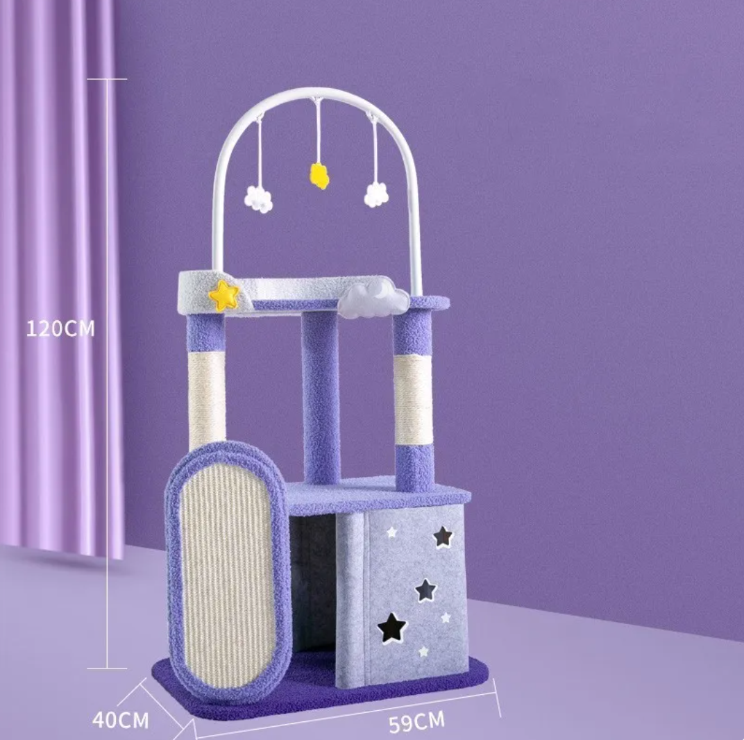 Large Cat Scratching Board & Jumping Platform