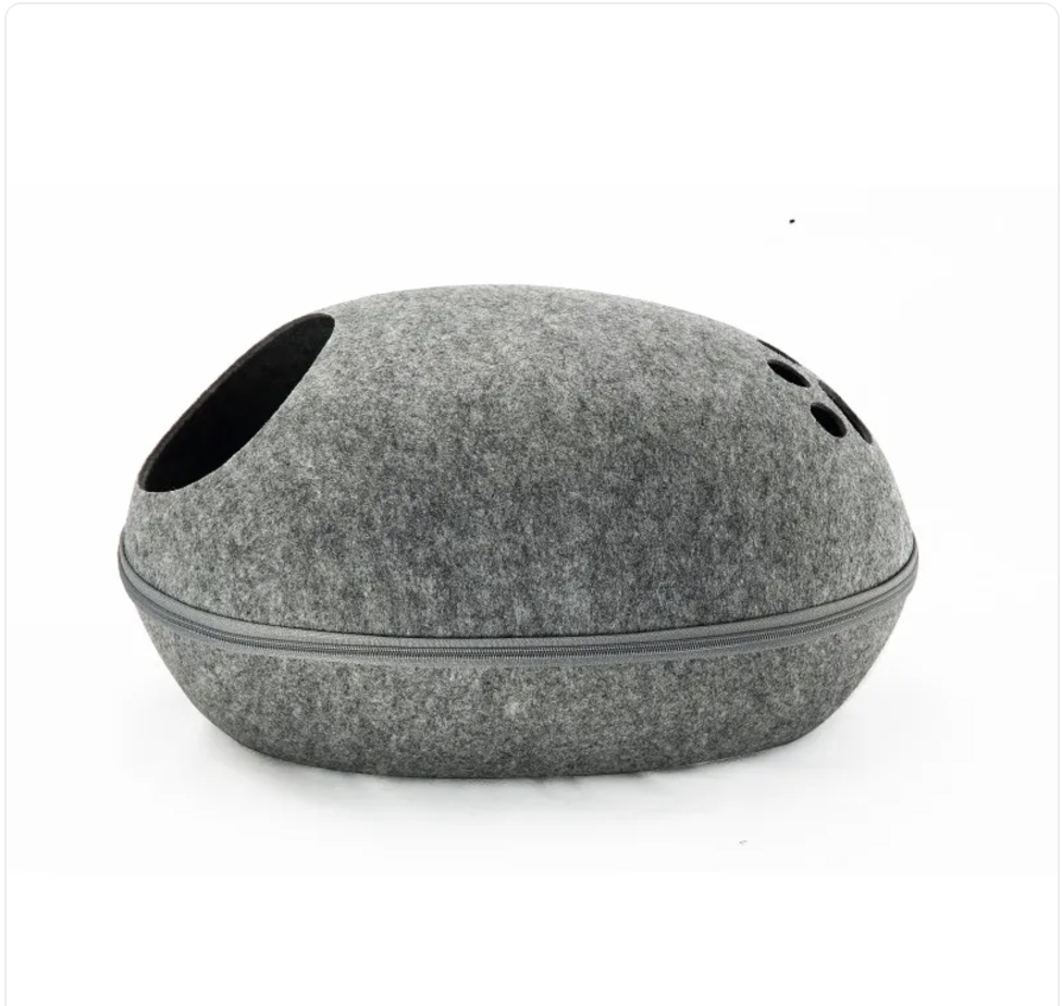 Removable Eggshell Cat Bed — Cozy Cave Nest