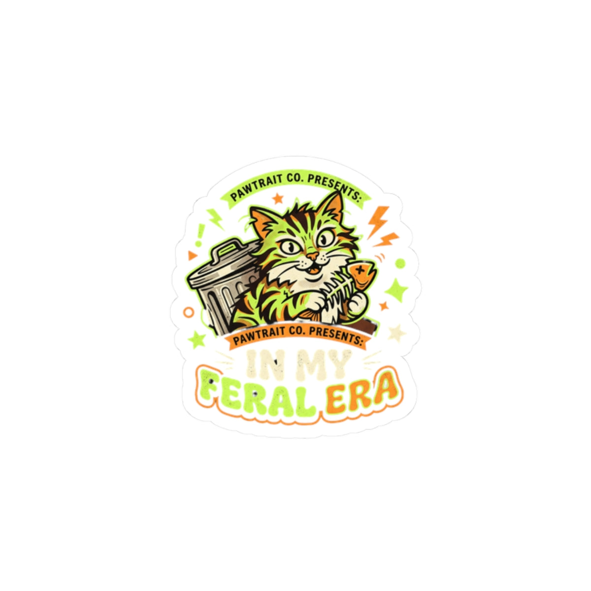 Feral Era Cat Mascot Sticker