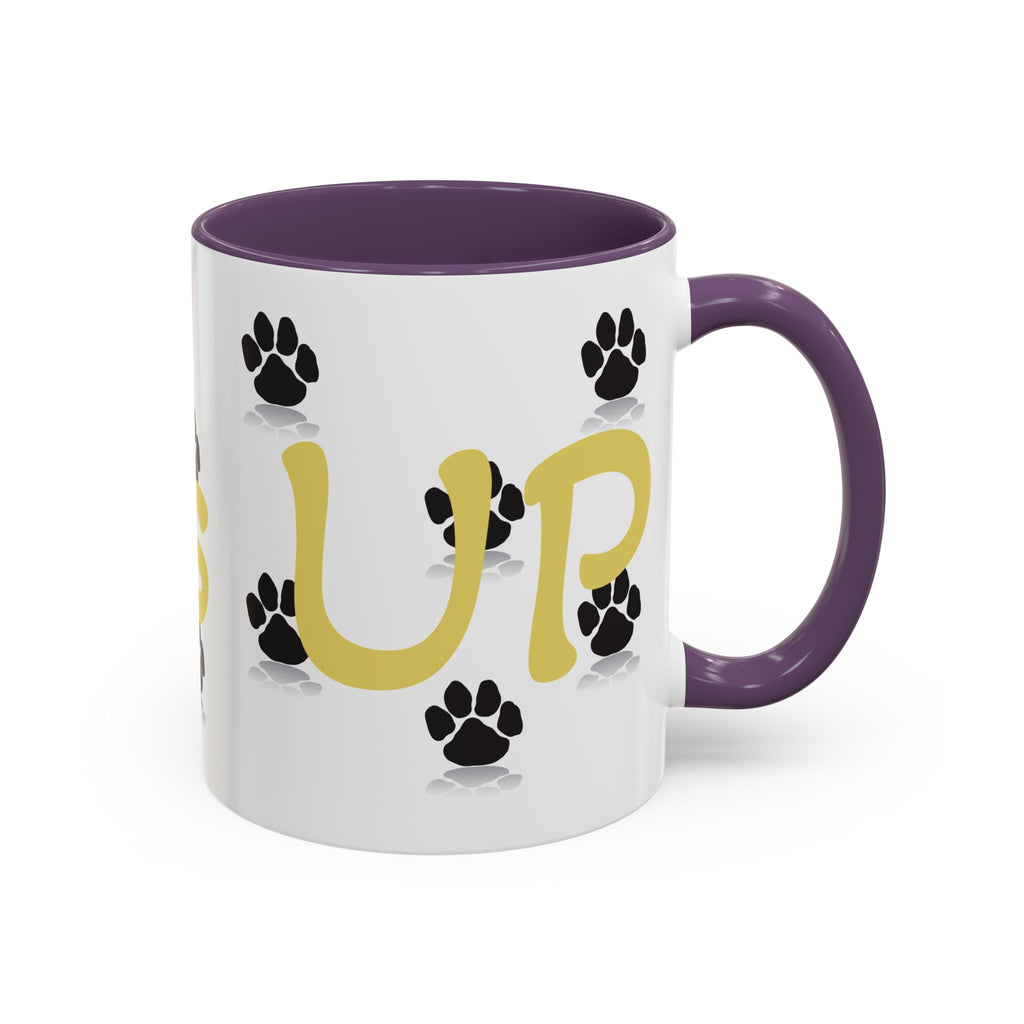 Paws Up Accent Coffee Mug — Cute Pet Lover Cat & Dog Coffee Cup (11/15oz)