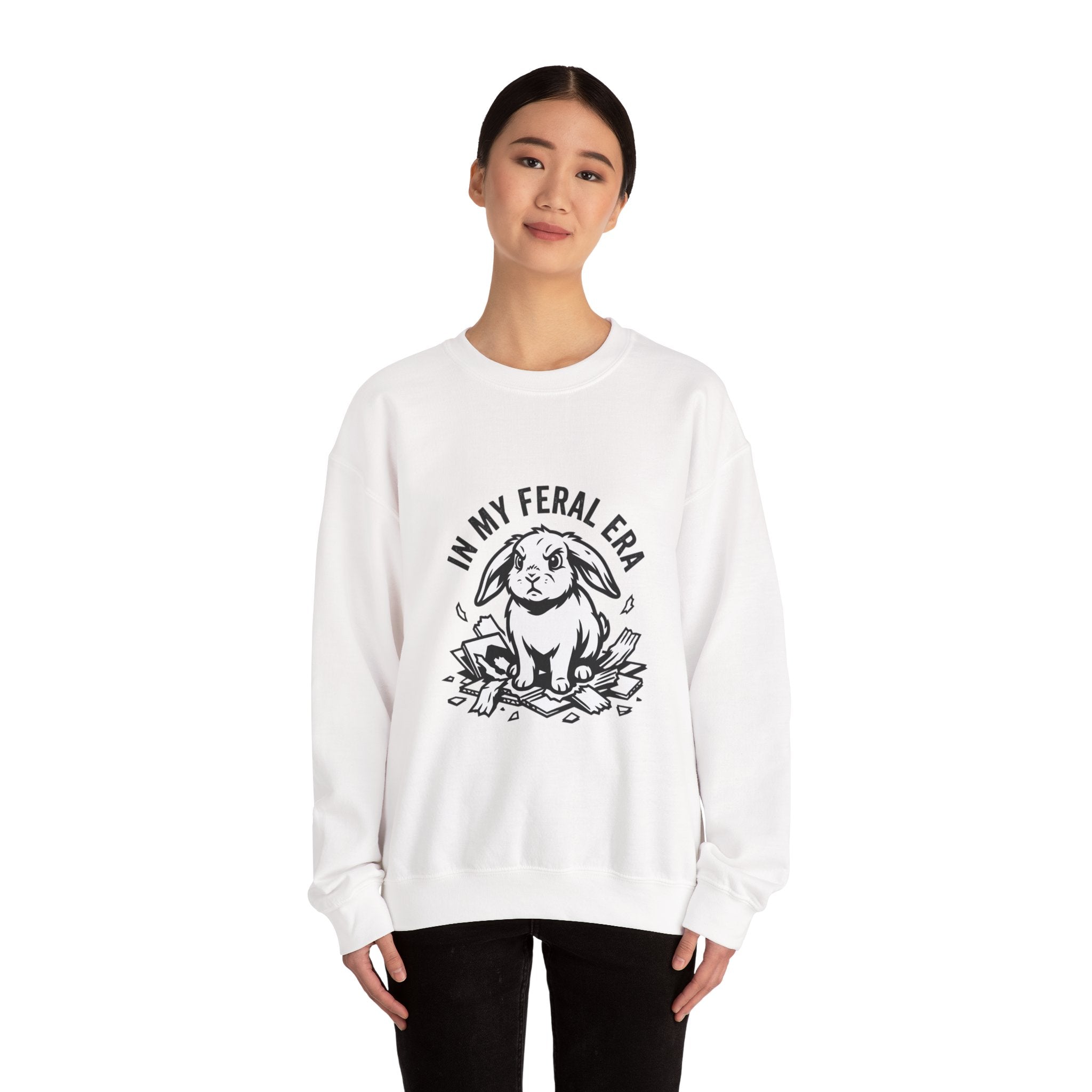 In My Feral Era Rabbit Sweatshirt | feral era, chaotic cute