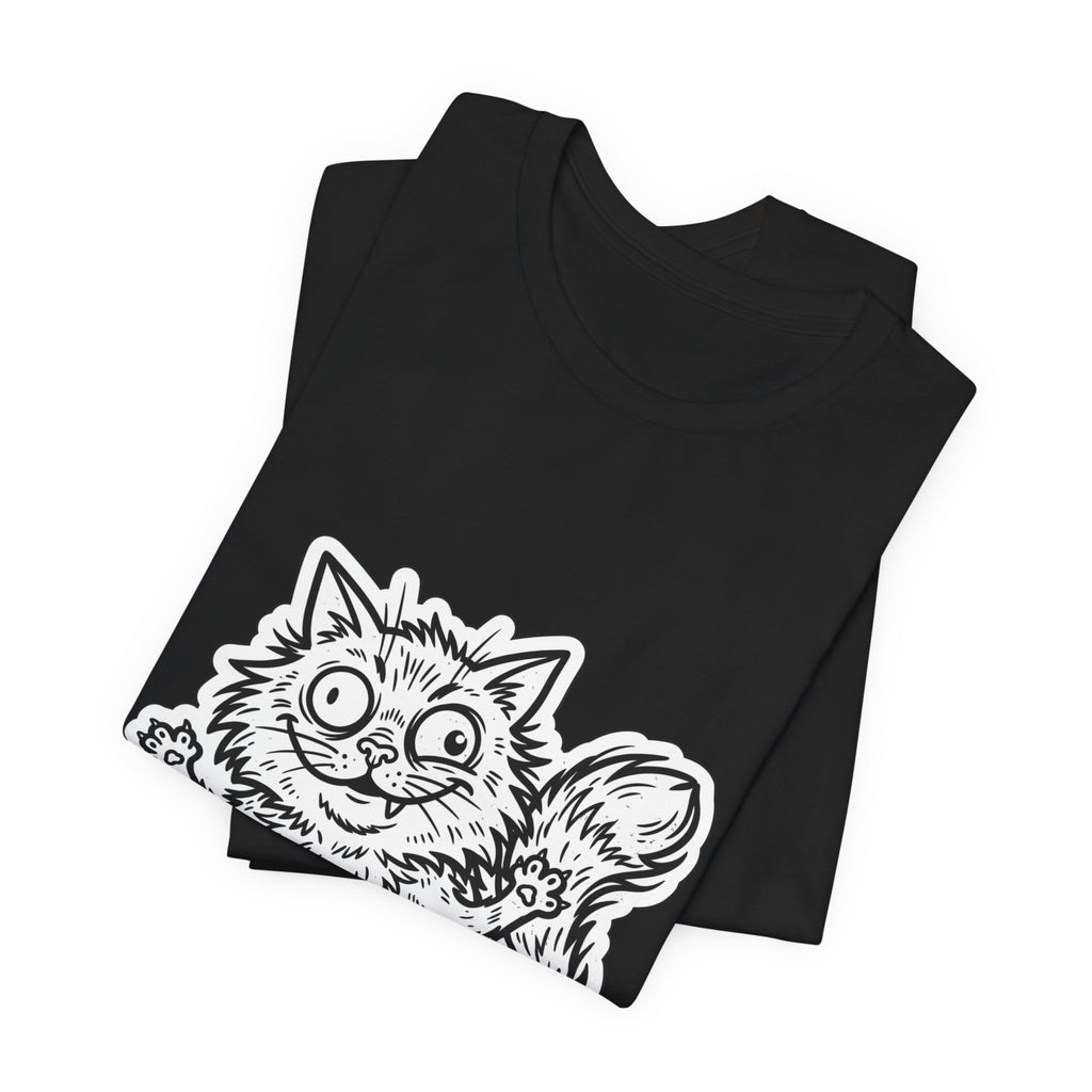 Feral Era Chaotic Cute Cat Tee | vintage mascot, unhinged introvert