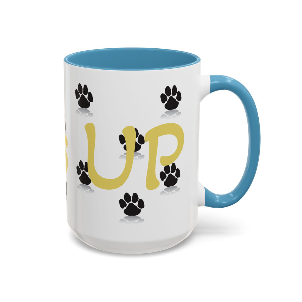 Paws Up Accent Coffee Mug — Cute Pet Lover Cat & Dog Coffee Cup (11/15oz)