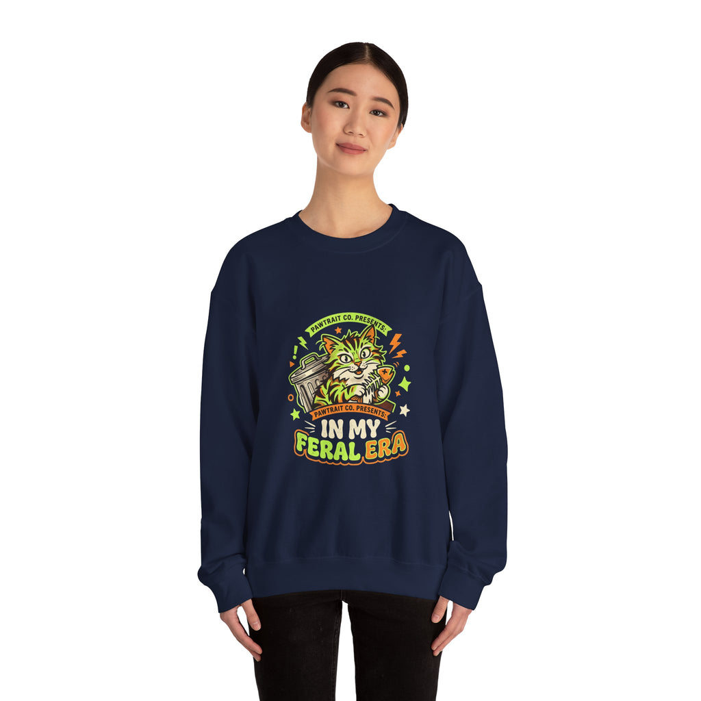 Feral Era Cat Mascot Crewneck Sweatshirt