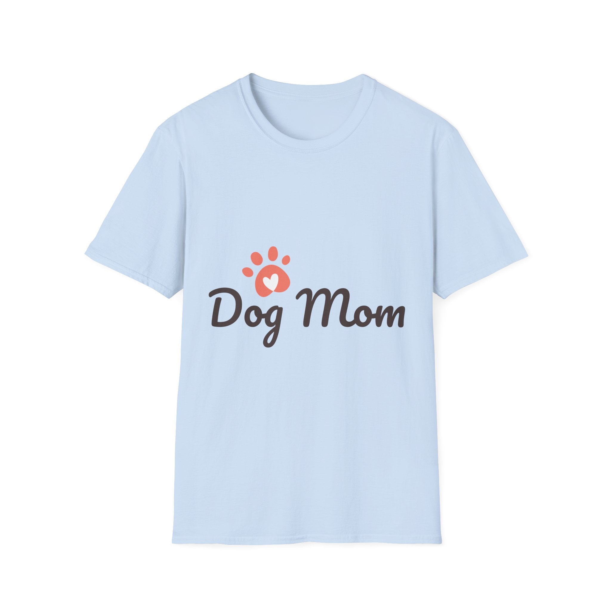 Dog Mom T-Shirt with Paw Print — Cute Pet Lover Tee