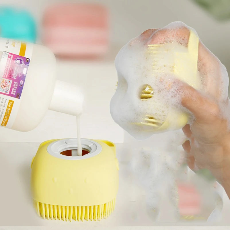 Bath Massage Brush Bathroom Multifunctional Puppy Big Dog Cat Soft Safety Silicone Pet Accessories for Dogs Cats Tools