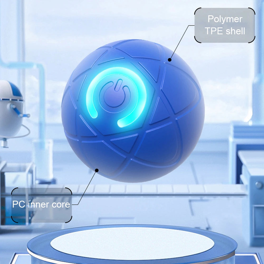 LED Auto-Rolling Dog Ball Toy