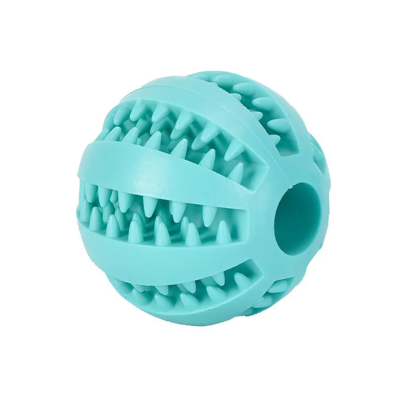 Rubber Dog Food Puzzle Ball — Non-Toxic Chew Toy