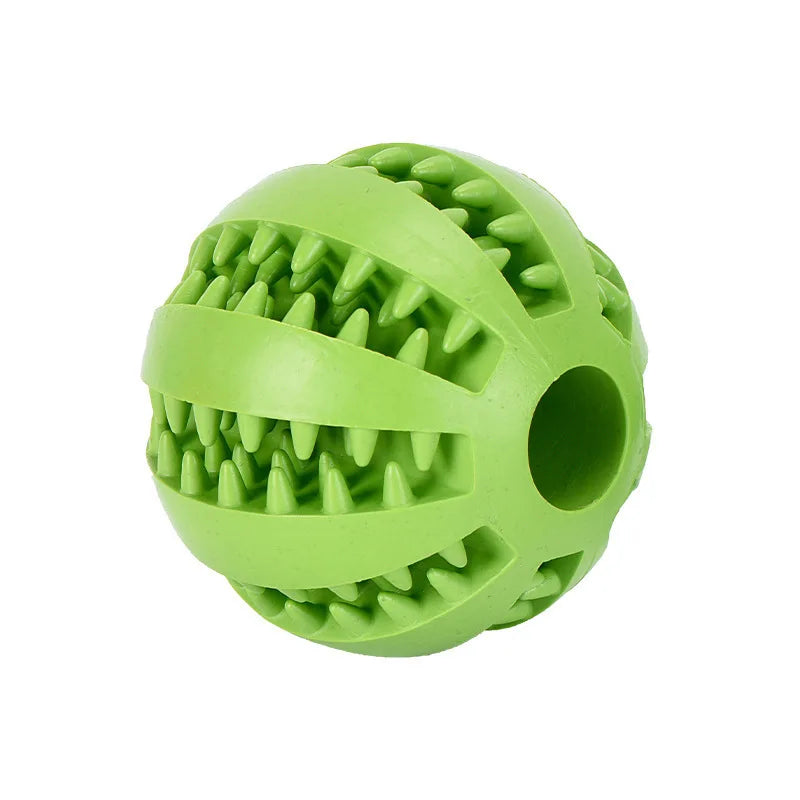 Rubber Dog Food Puzzle Ball — Non-Toxic Chew Toy