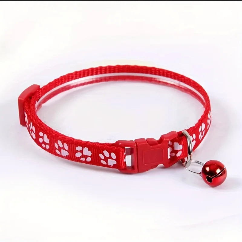 Colorful Bell Cat Collar — Adjustable & Cute