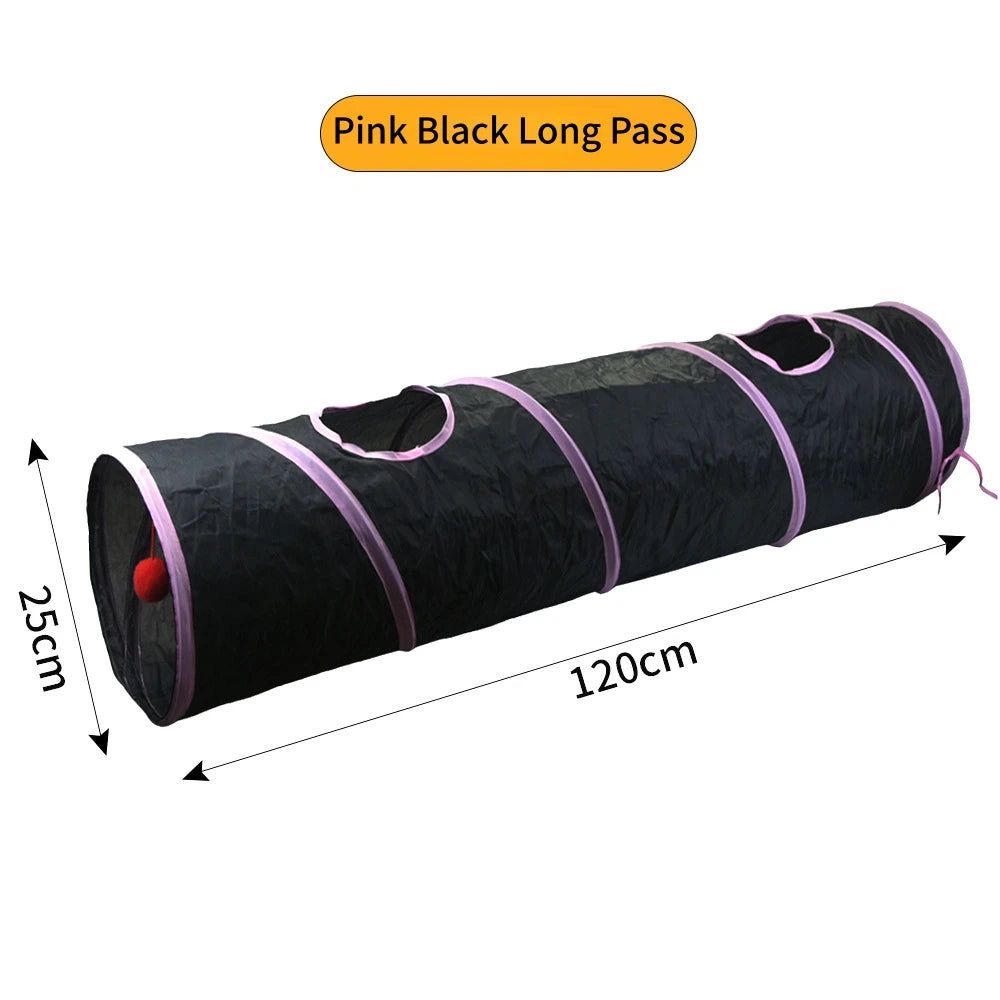 Cat Tunnel Pet Supplies Cat S T Pass Play Tunnel Foldable Cat Tunnel Cat Toy Breathable Drill Barrel for Indoor loud paper