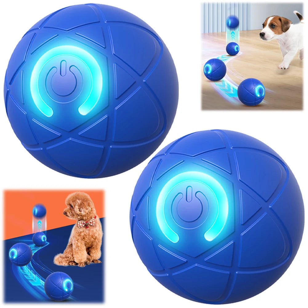 LED Auto-Rolling Dog Ball Toy
