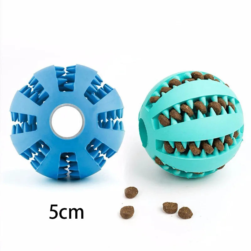 Rubber Dog Food Puzzle Ball — Non-Toxic Chew Toy