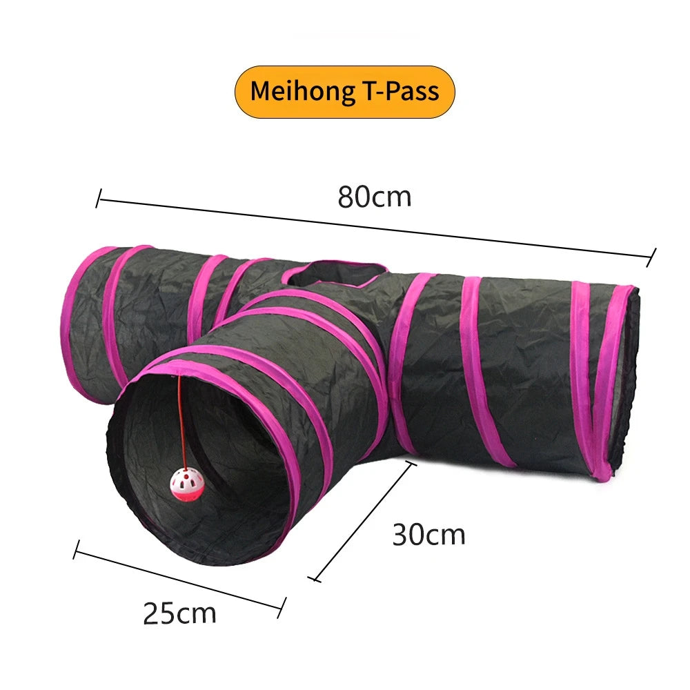 Cat Tunnel Pet Supplies Cat S T Pass Play Tunnel Foldable Cat Tunnel Cat Toy Breathable Drill Barrel for Indoor loud paper
