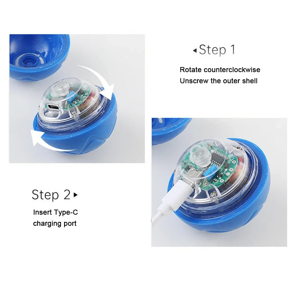 LED Auto-Rolling Dog Ball Toy