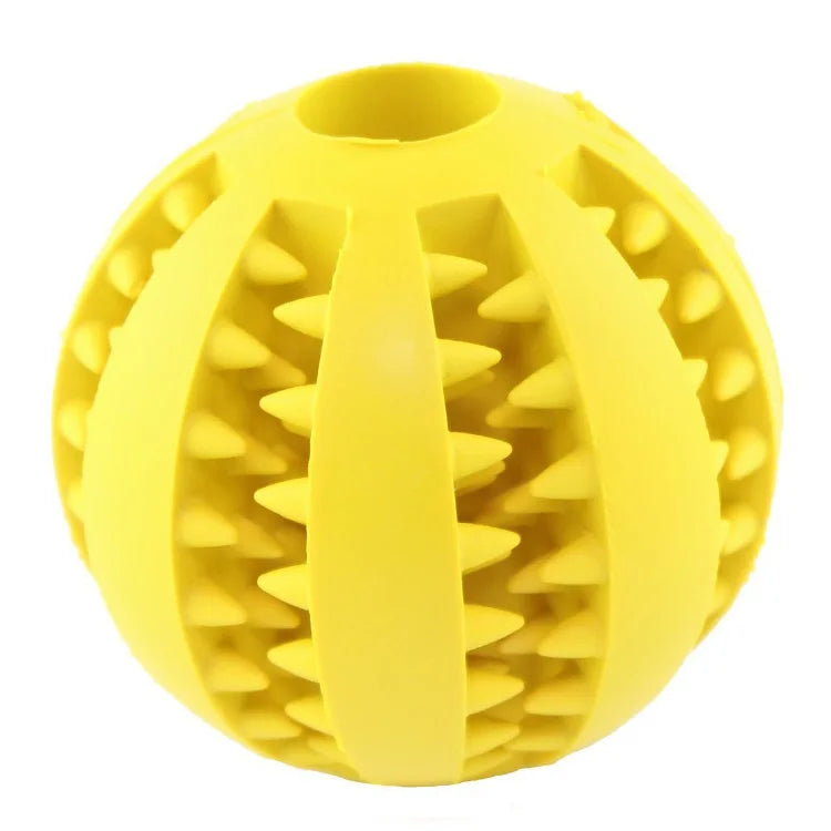 Rubber Dog Food Puzzle Ball — Non-Toxic Chew Toy