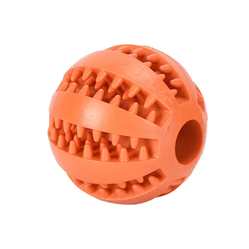 Rubber Dog Food Puzzle Ball — Non-Toxic Chew Toy