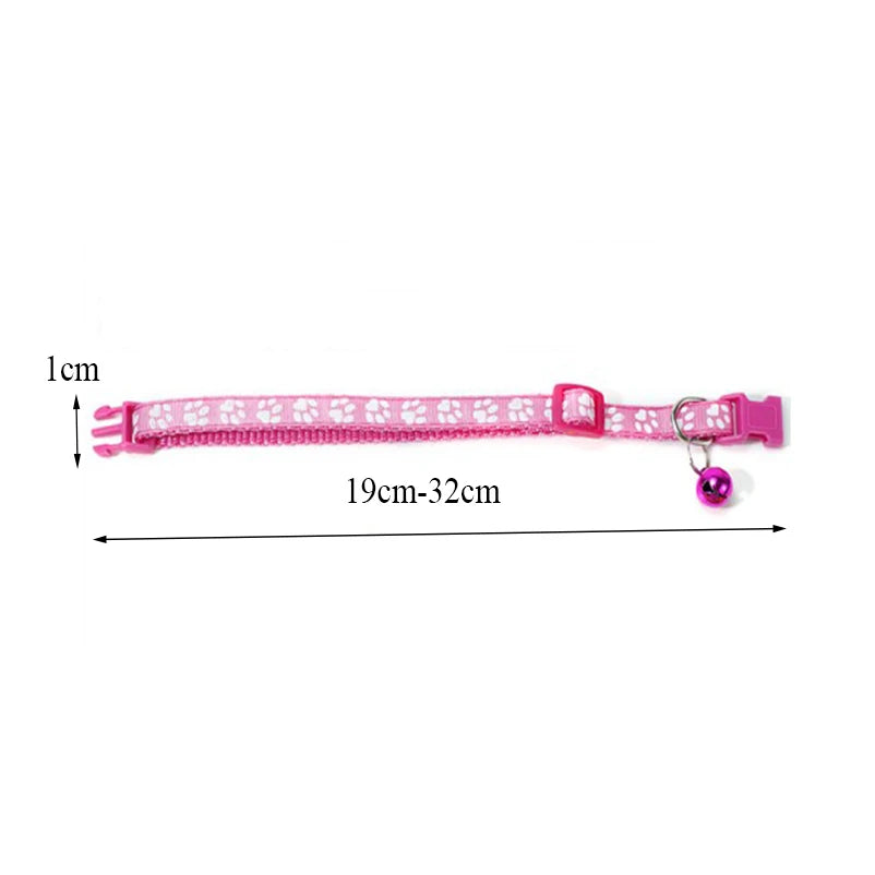 Colorful Bell Cat Collar — Adjustable & Cute