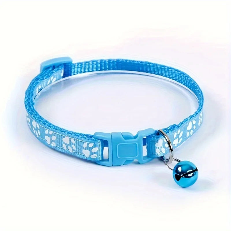 Colorful Bell Cat Collar — Adjustable & Cute