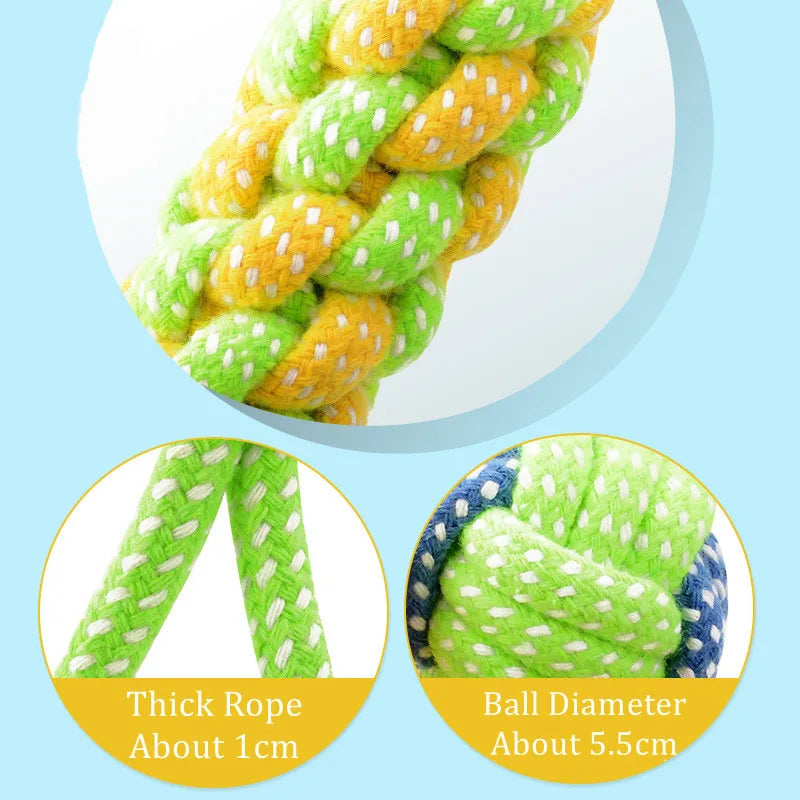 Cotton Rope Dog Chew Toy Ball