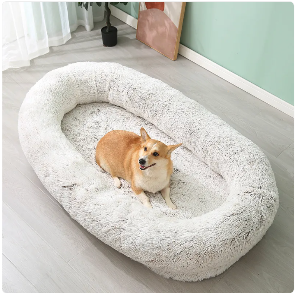 Plush Winter Pet Bed - Warm, Large, Removable & Washable