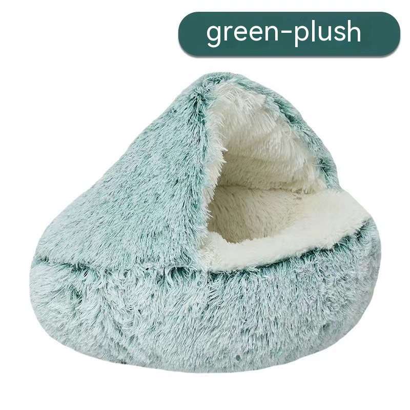 Semi-Closed Cat Bed Nest — Cozy Cave Pet Bed