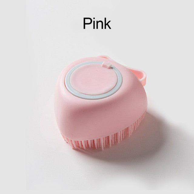 Soft Silicone Dog Brush and Gentle Bath Grooming Tool