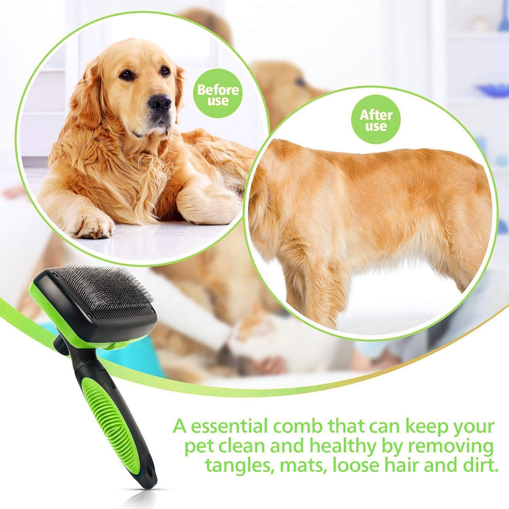 Self Cleaning Dog Brush and Pet Grooming Tool