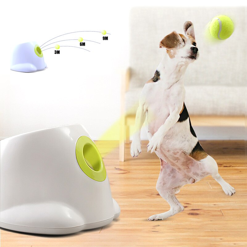 Automatic Dog Tennis Ball Launcher and Interactive Fetch Toy