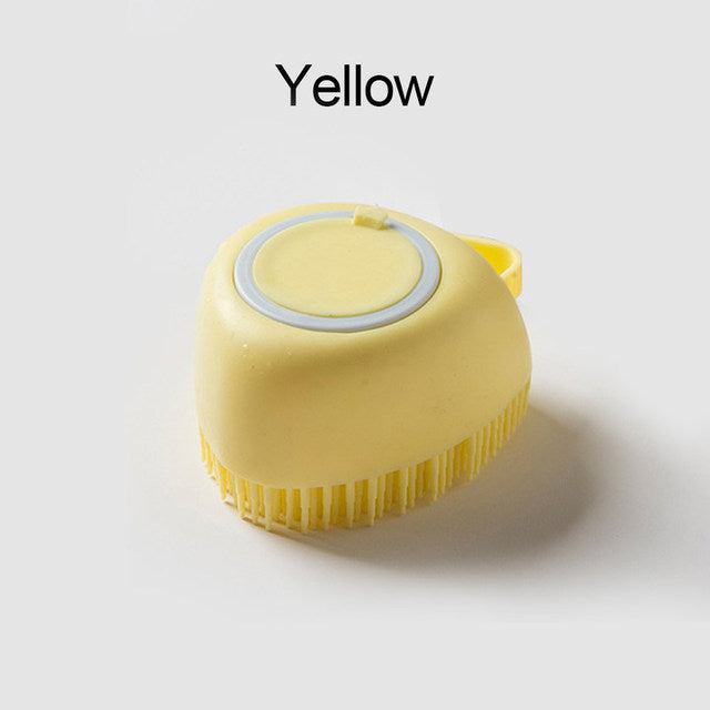 Soft Silicone Dog Brush and Gentle Bath Grooming Tool