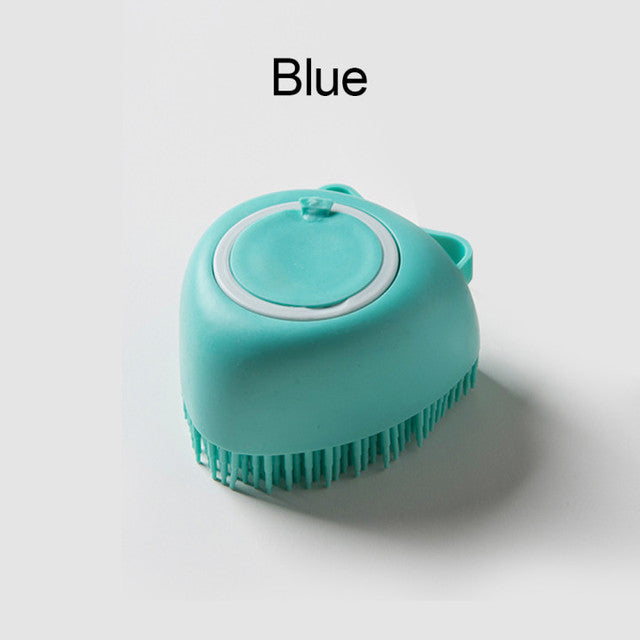 Soft Silicone Dog Brush and Gentle Bath Grooming Tool