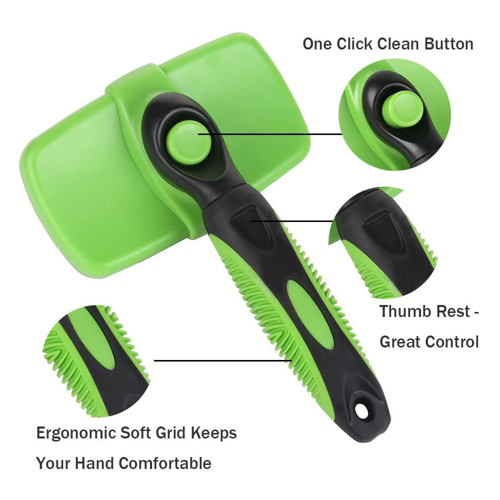Self Cleaning Dog Brush and Pet Grooming Tool