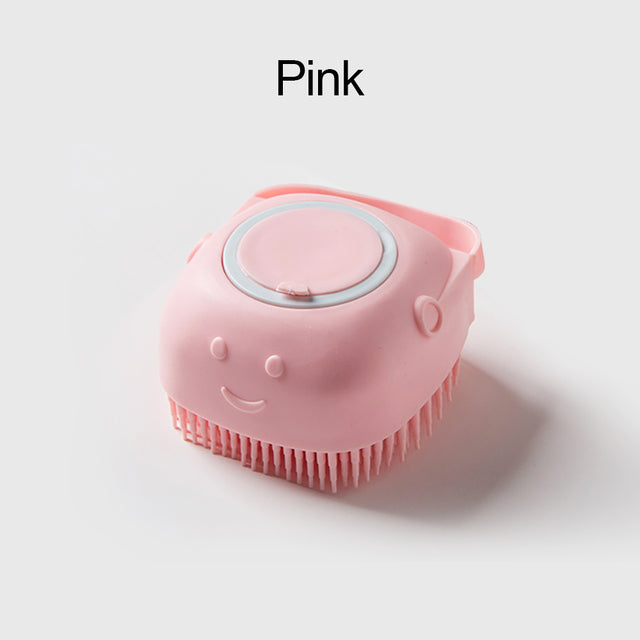 Soft Silicone Dog Brush and Gentle Bath Grooming Tool