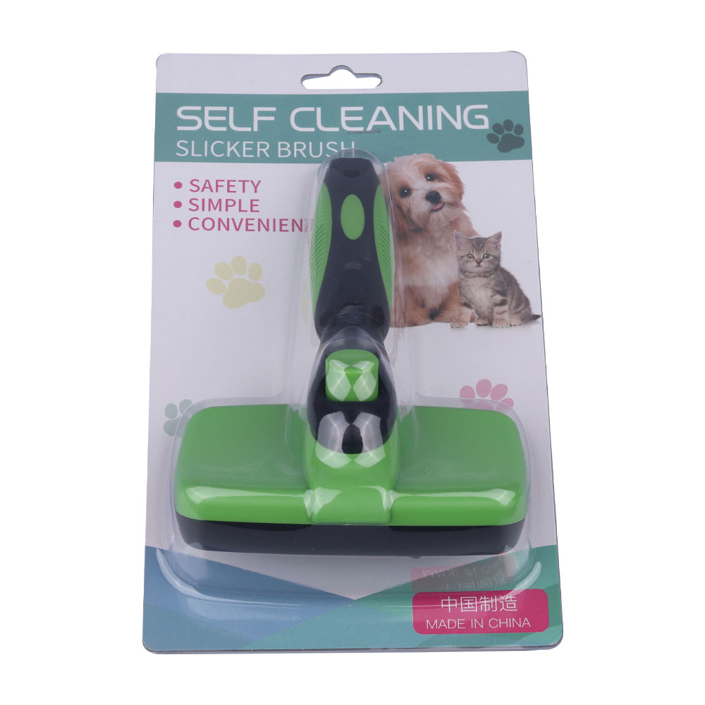 Self Cleaning Dog Brush and Pet Grooming Tool