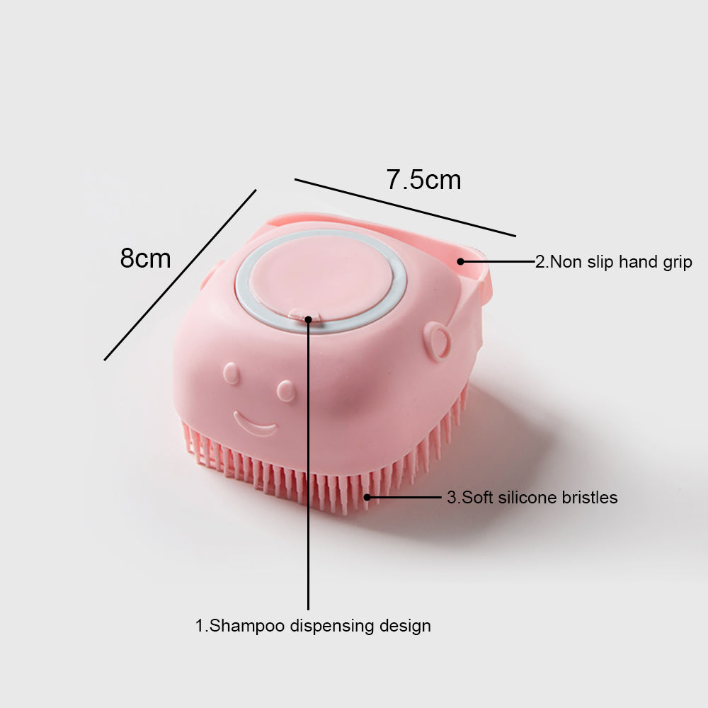 Soft Silicone Dog Brush and Gentle Bath Grooming Tool